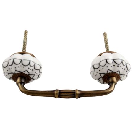 Black Lotus Ceramic Bridge Handle